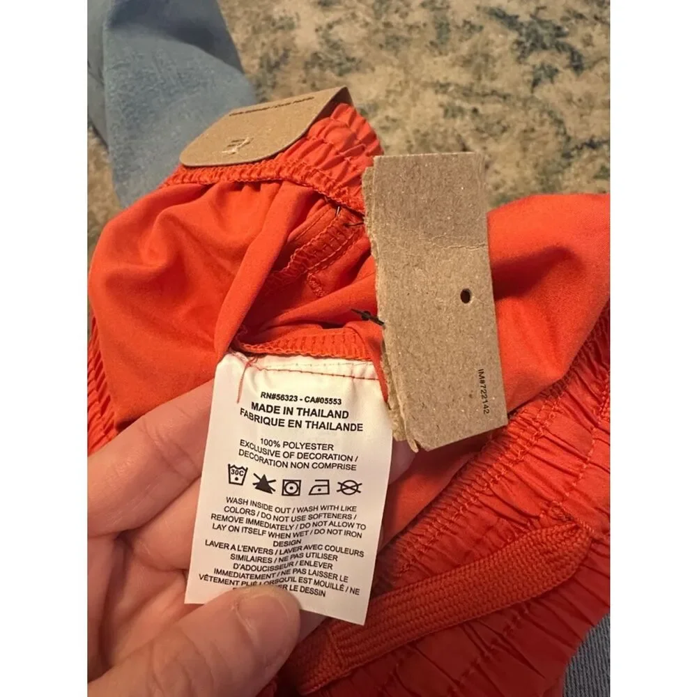 NWT Nike Dri-Fit Bright Orange Athletic Shorts with Swoosh